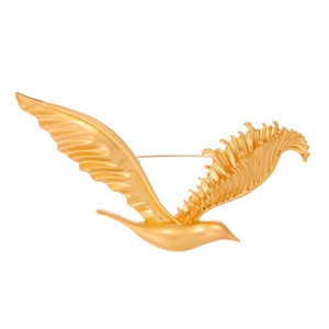 Vintage Eagle Bird Brooch Zinc Alloy Electroplated Pin Fashion Accessory For Men Women Elegant Animal Wing Jewelry Pin