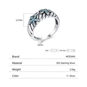 Vintage 925 sterling silver starfish ring with turquoise inlay and measurements