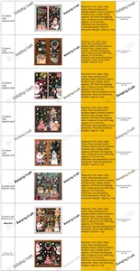 Detailed view of PVC static Christmas window stickers featuring Santa and snowman patterns