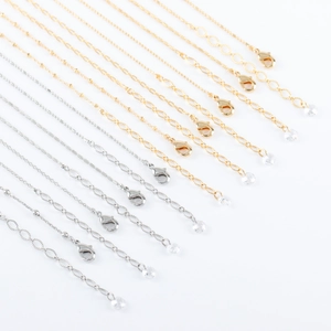 Minimalist 18k gold and rhodium plated cross chain necklaces with lobster clasp details