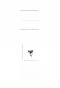 Macro view of silver alloy melting heart pendant with black glass rhinestone inlay details