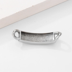 Barra curva in acciaio inossidabile argento lucido per creazione bracciali DIY