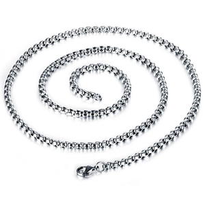 Men's hip hop silver hexagram star pendant necklace with box chain in polished finish