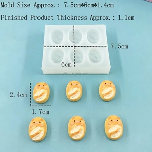 Detailed food-grade silicone mold for making cute mini cartoon pig resin crafts