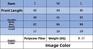 Detailed size guide table for women's crewneck knit cardigan with precise measurements
