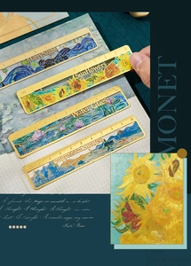 Detail of vintage brass bookmarks with 12cm ruler scales and fine hollow art designs