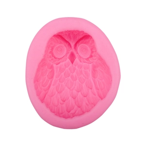 Moule hibou en silicone rose pour savon artisanal, chocolat et décoration de gâteaux