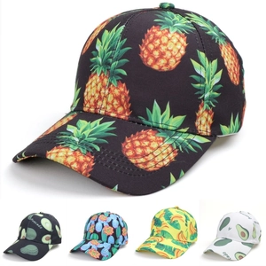 Unisex Tropischer Fruchtdruck Baseballkappe Baumwollmischung Sonnenschutz Gebogene Krempe Outdoor Lässig Reise Sonnenhut