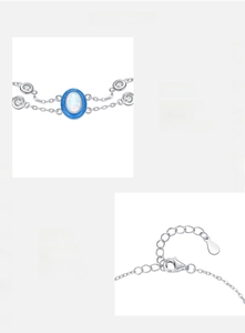 Detailed macro of S925 sterling silver opal bracelet with lobster clasp and extender