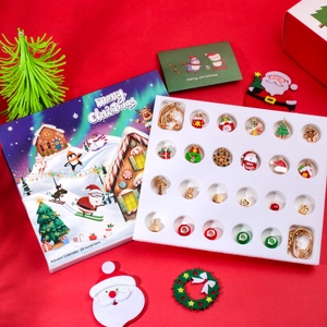 Christmas Advent Calendar 24 Surprises DIY Bracelet Gift Box with Festive Charms