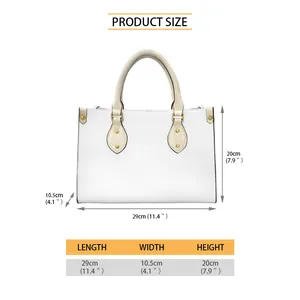 Detailed product size chart showing handbag dimensions 29cm length and 20cm height