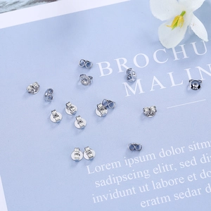 925 silver butterfly earring backs assortment in shiny silver finish for secure jewelry making