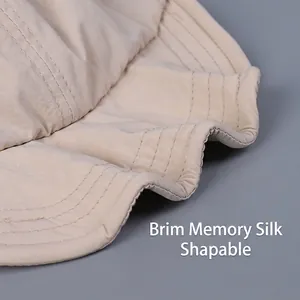Schnelltrocknende Baseballkappe mit formbarer Memory-Draht-Krempe und Steppnähten
