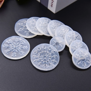 Set of 11 transparent snowflake silicone molds for DIY baking and resin crafts