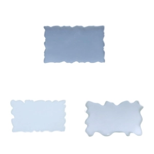 Three-piece set of translucent wave-edge silicone molds for DIY resin trays and jewelry