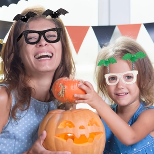 Halloween bat wing party glasses with glitter finish for kids and adults costume