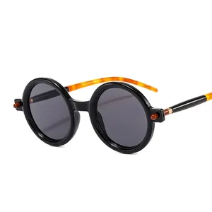 Retro Round Frame Sunglasses PC Frame AC Lens UV Protection Fashion Punk Hip Hop For Men Women