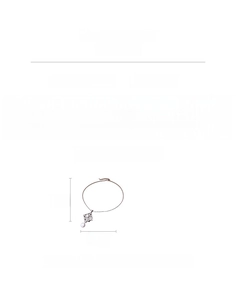 Detailed view of zircon flower and pearl pendant necklace with exact size measurements