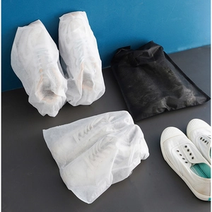 Portable Shoe Storage Bags Non-Woven Fabric Dustproof Drawstring Travel Pouch Breathable Protective Organizer