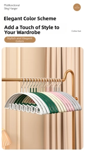 Close-up of multi-functional non-slip wave hangers in various elegant matte colors