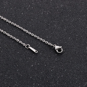 Dettaglio macro della catena in acciaio inossidabile argento con chiusura a moschettone