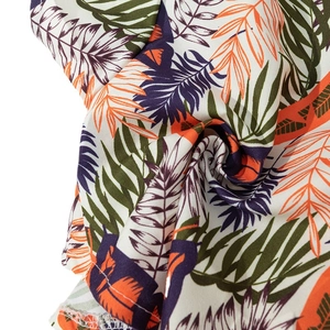 Hawaiian tropical print dog shirt with lightweight floral fabric and quality stitching
