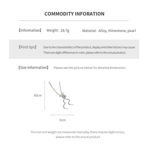 Detailed size information and material specs for the crystal butterfly pendant necklace