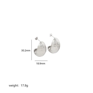 Dettagli sulle dimensioni degli orecchini a cerchio argentati da 30,2 mm per 18,9 mm