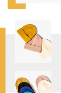 Multi-color ribbed knit beanies in yellow, pink, white, black, blue, and teal colors