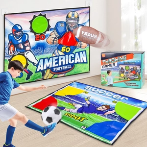 Jeu De Lancer Sportif Pour Enfants Tapis De Cible À Balles Collantes Football Rugby Baseball Jouet Actif