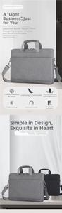 Detail of waterproof fabric and shockproof soft lining in a modern business laptop bag