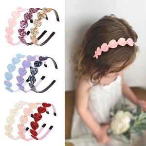 Glitter Sequin Star Heart Headband Sweet Princess Rainbow Gradient Hair Hoop Party Favors For Kids Girls