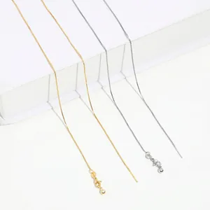 Adjustable silver and gold plated box chain necklaces with lobster clasp for women