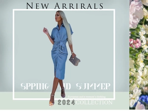 Robe chemise bleue à manches courtes avec taille cintrée et détails plissés pour femme