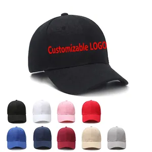 Classic cotton baseball cap with adjustable strap shown in ten versatile solid colors