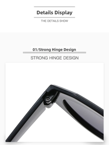 Detail of strong metal hinge construction on black cat-eye sunglasses for durability
