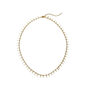 Elegant 18k gold plated stainless steel fringe necklace with adjustable lobster clasp