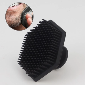 Silicone Face Cleansing Brush Beard Scrubber Exfoliating Manual Hexagon Facial Massage Tool Soft Bristle Pore Cleaner