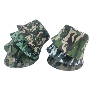 Outdoor digital camouflage sun hat with flat top and quick-dry breathable fabric