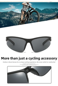 Detail of ergonomic nose pads and grey anti-UV lenses on black outdoor cycling sunglasses