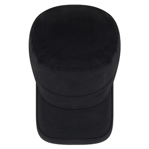 Casquette plate noire respirante avec visière renforcée pour protection solaire extérieure
