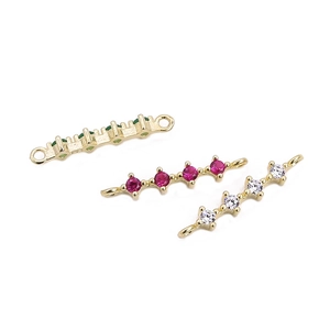 Pendentif en argent S925 avec zircons rouges, blancs et verts pour bijoux DIY