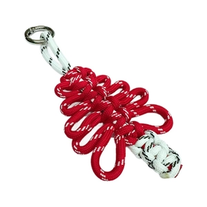 Porte-clés sapin de Noël tissé main rouge et blanc pour sacs et pendentifs de téléphone