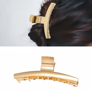 Minimalist Metal Hair Claw Clip Large Shark Clip Strong Hold Bun Fixing Accessory For Women Elegant Styling
