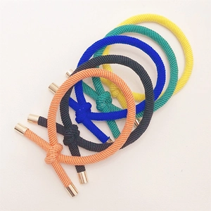 Set of 5 minimalist high-elastic hair ties with gold metal buckles in vibrant colors