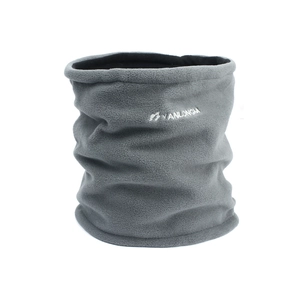 Winter thermal grey fleece neck warmer and windproof cycling face mask for outdoor sports