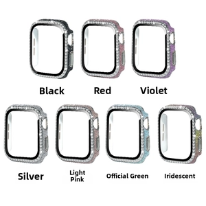Coques Apple Watch serties de cristaux en sept couleurs pour une protection élégante