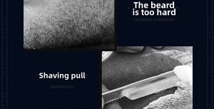Detail of rich shaving foam softening tough beard for a smooth manual razor shave