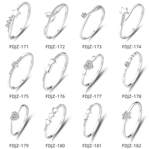 Minimalist 925 Sterling Silver Rings For Women Cubic Zirconia Stackable Heart Star Infinity Design Fashion Jewelry