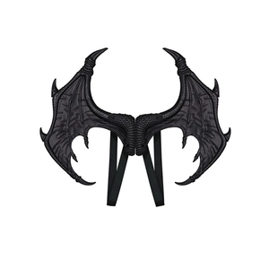 Zwarte drakenvleugels voor Halloween cosplay van kinderen met elastische banden en textuur